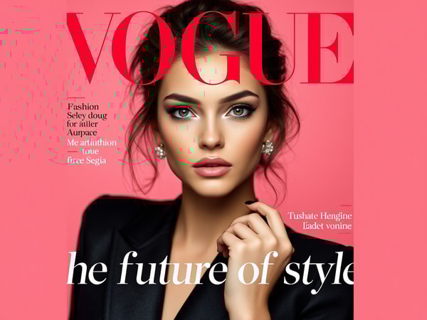 Fashion Magazine Cover — Pose yourself on the cover of a Vogue-style fashion mag.