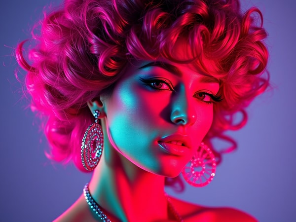 80s Glam Shot Creator — Sparkles, hair, and neon—make your own 80s photo