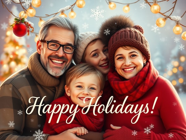 Holiday Greeting Card Generator — Create festive holiday scenes with your family's faces